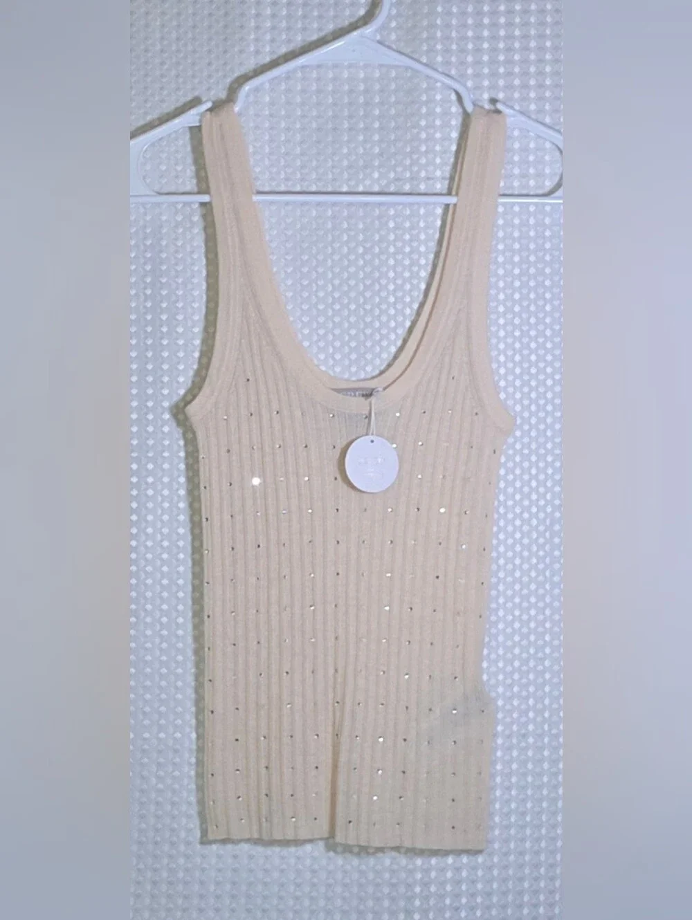 J.Crew Embellished Cashmere Tank Quiet Luxury Soft Glam Balletcore S